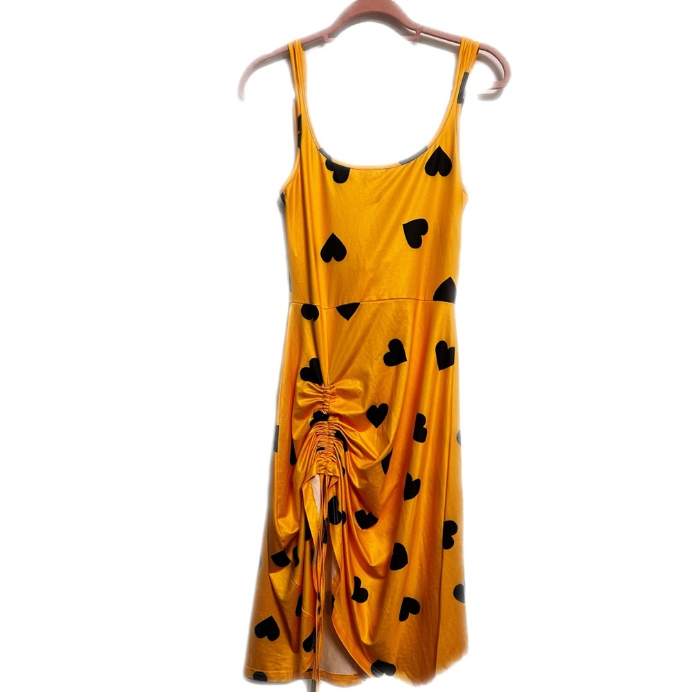 Loreal Girl Yellow Heart Dress Medium NWOT